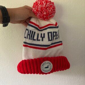 Great Lakes Northern Outfitter Chilly Open Beanie Hat Winter Pom Pom Novelty